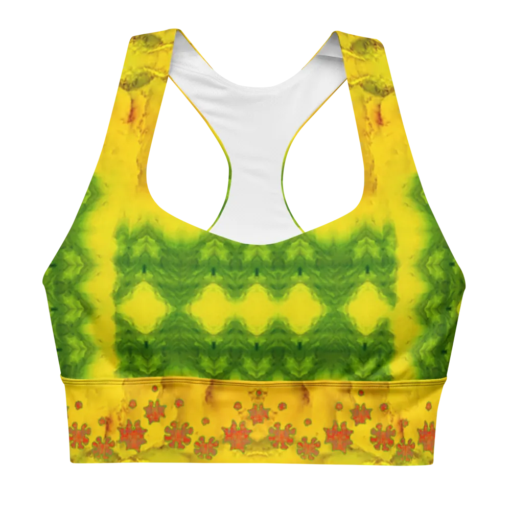 Longline Sports Bra (Her/Muliebris)(Grail Flower Dapple) RJSTH@Fabric#1 RJSTHs2021 RJS