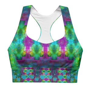 Longline Sports Bra (Her/Muliebris)(Grail Flower Dapple) RJSTH@Fabric#11 RJSTHs2021 RJS
