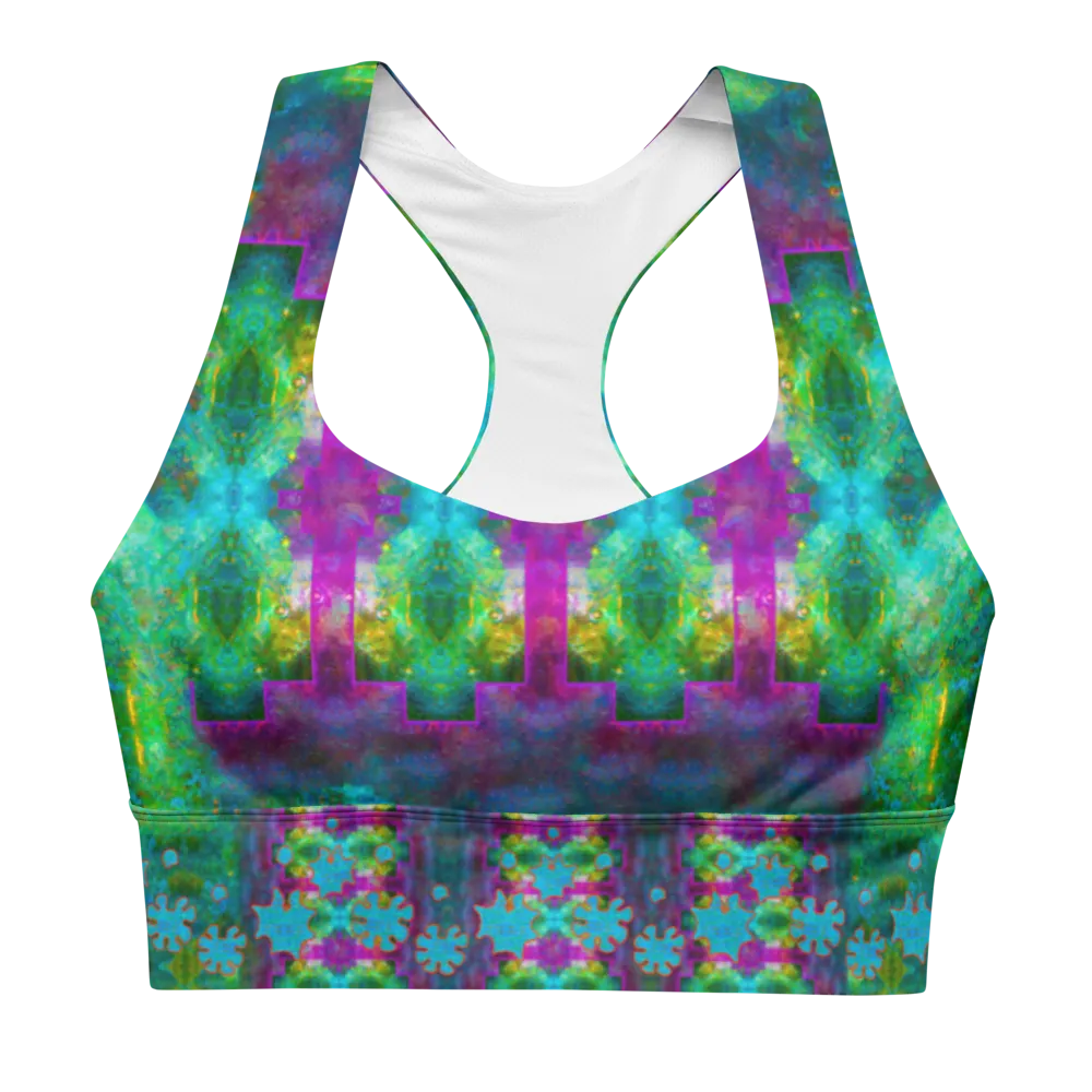Longline Sports Bra (Her/Muliebris)(Grail Flower Dapple) RJSTH@Fabric#11 RJSTHs2021 RJS