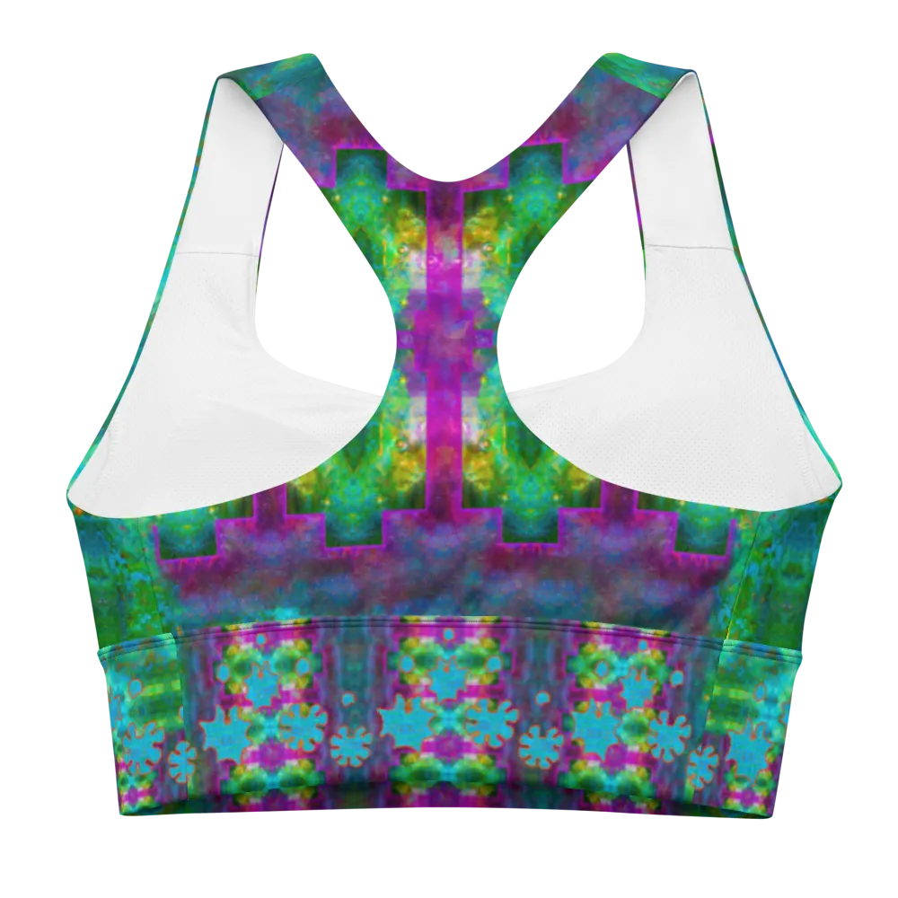 Longline Sports Bra (Her/Muliebris)(Grail Flower Dapple) RJSTH@Fabric#11 RJSTHs2021 RJS