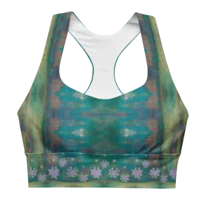 Longline Sports Bra (Her/Muliebris)(Grail Flower Dapple) RJSTH@Fabric#4 RJSTHs2021 RJS