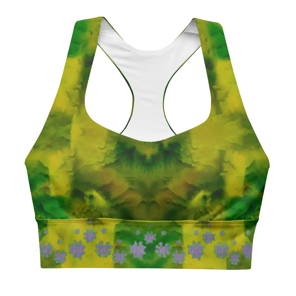 Longline Sports Bra (Her/Muliebris)(Grail Flower Dapple) RJSTH@Fabric#5 RJSTHs2021 RJS