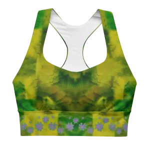Longline Sports Bra (Her/Muliebris)(Grail Flower Dapple) RJSTH@Fabric#5 RJSTHs2021 RJS