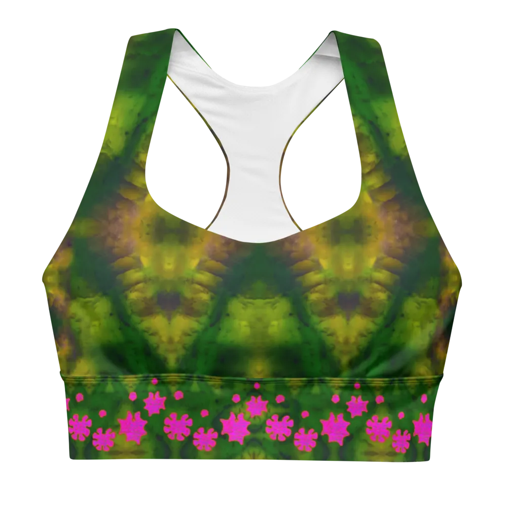 Longline Sports Bra (Her/Muliebris)(Grail Flower Dapple) RJSTH@Fabric#7 RJSTHs2021 RJS