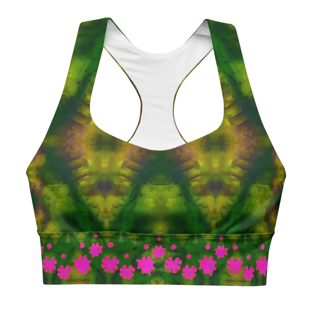 Longline Sports Bra (Her/Muliebris)(Grail Flower Dapple) RJSTH@Fabric#7 RJSTHs2021 RJS