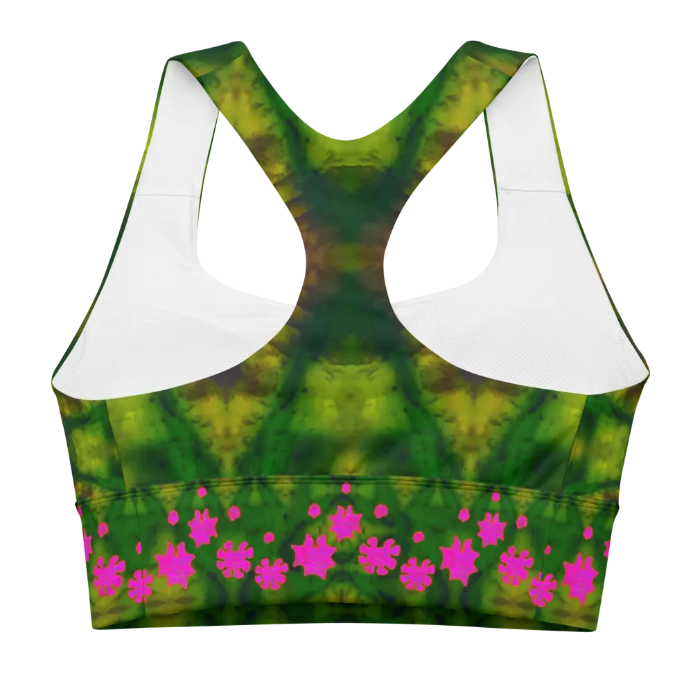 Longline Sports Bra (Her/Muliebris)(Grail Flower Dapple) RJSTH@Fabric#7 RJSTHs2021 RJS