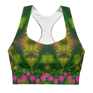 Longline Sports Bra (Her/Muliebris)(Grail Flower Dapple) RJSTH@Fabric#7 RJSTHs2021 RJS