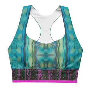 Longline Sports Bra (Her/Muliebris)(Tree Link Stripe) RJSTH@Fabric#9 RJSTHs2021 RJS