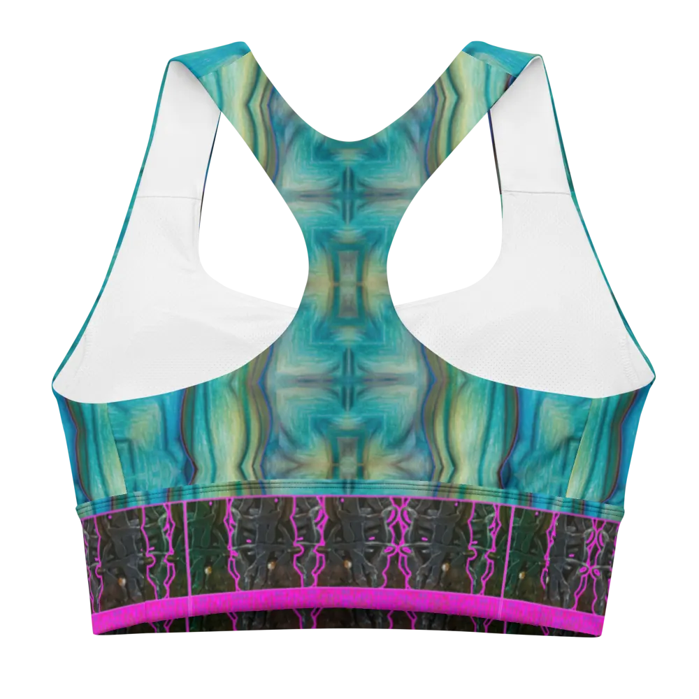 Longline Sports Bra (Her/Muliebris)(Tree Link Stripe) RJSTH@Fabric#9 RJSTHs2021 RJS