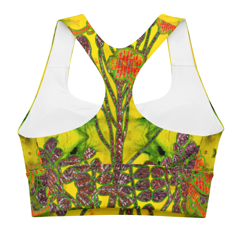 Longline Sports Bra (Her/Muliebris)(Windsong Flower) RJSTH@Fabric#1 RJSTHs2021 RJS