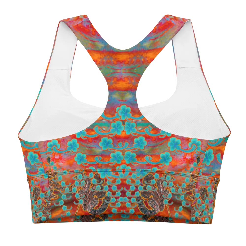 Longline Sports Bra (Her/Muliebris)(Windsong Flower) RJSTH@Fabric#12 RJSTHs2021 RJS