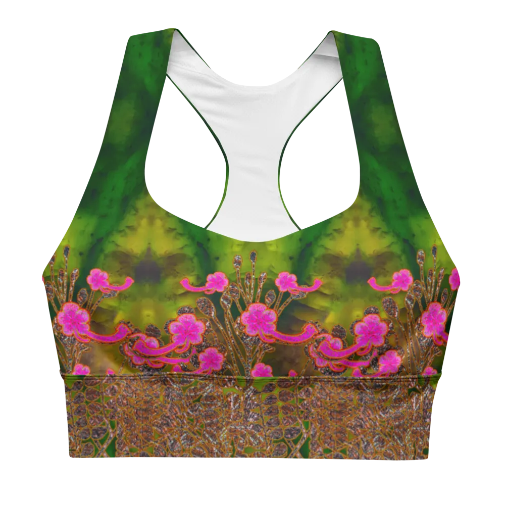 Longline Sports Bra (Her/Muliebris)(Windsong Flower) RJSTH@Fabric#7 RJSTHs2021 RJS
