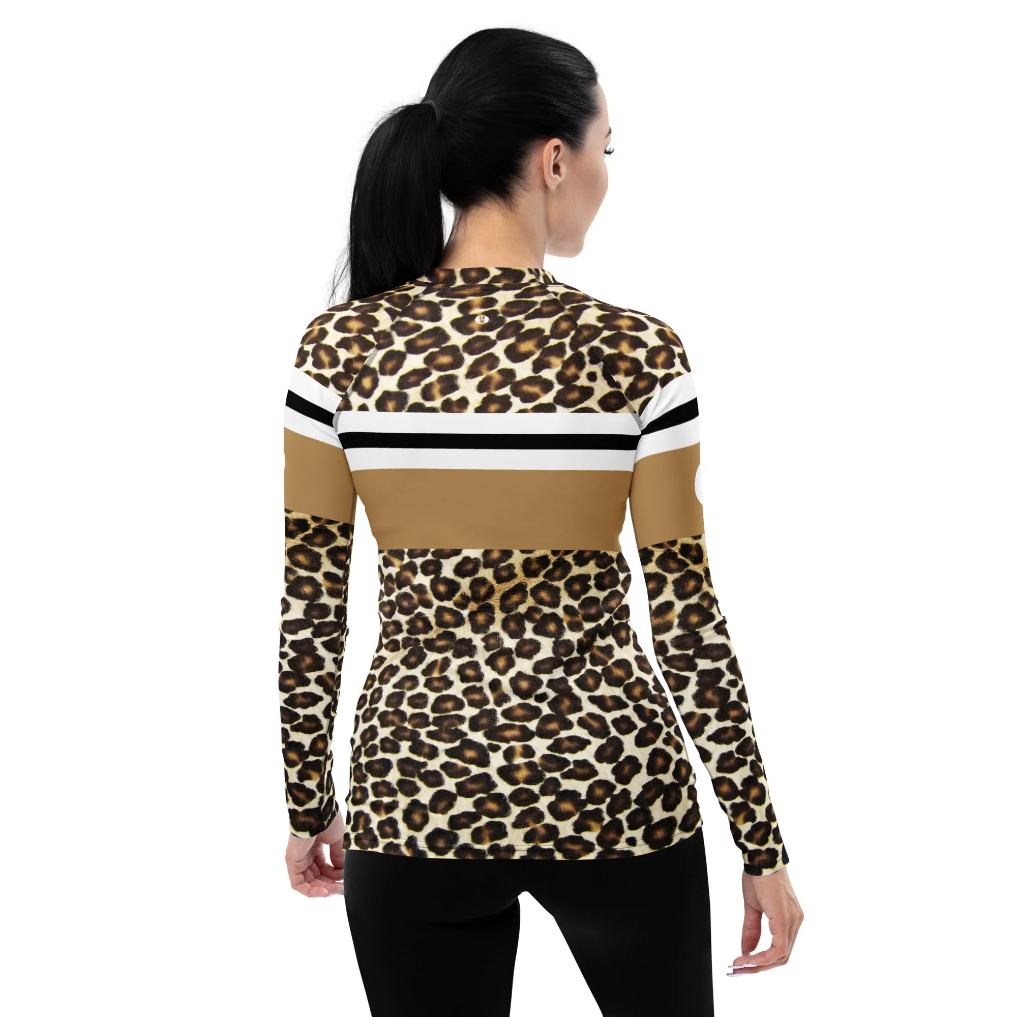 Love Idaho Natural Leopard Print Long Sleeve Top
