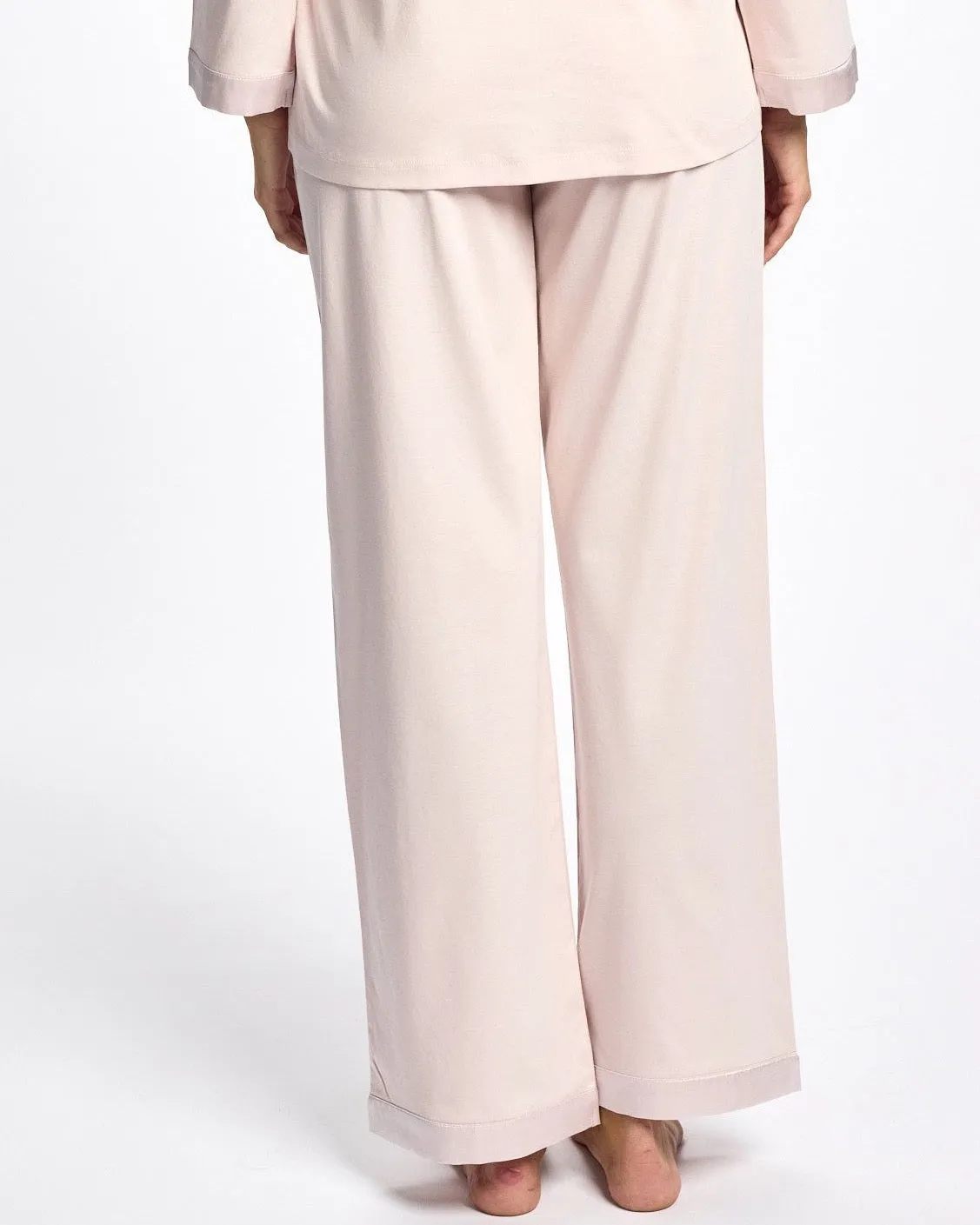 Love&Lustre - Pima Cotton with Silk Trim PJ Set - Rosewater