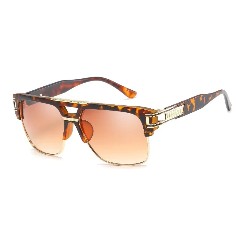 Luxury Men's Glamour Fashion Mirrored Retro Vintage Square Designer Shades Sunglasses