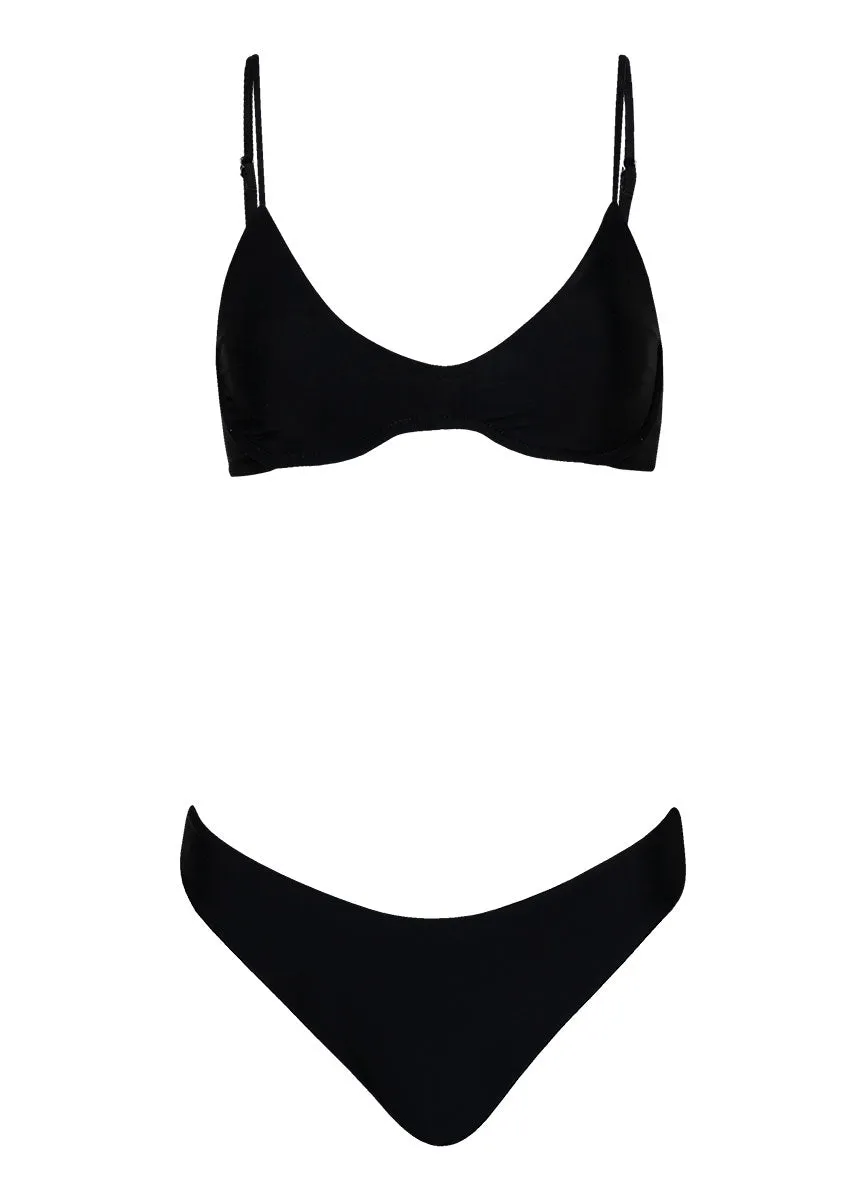 Maaji Noir Black Irene Unmolded Underwire Bikini Top