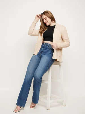 Madame Beige Cable Knit Shrug