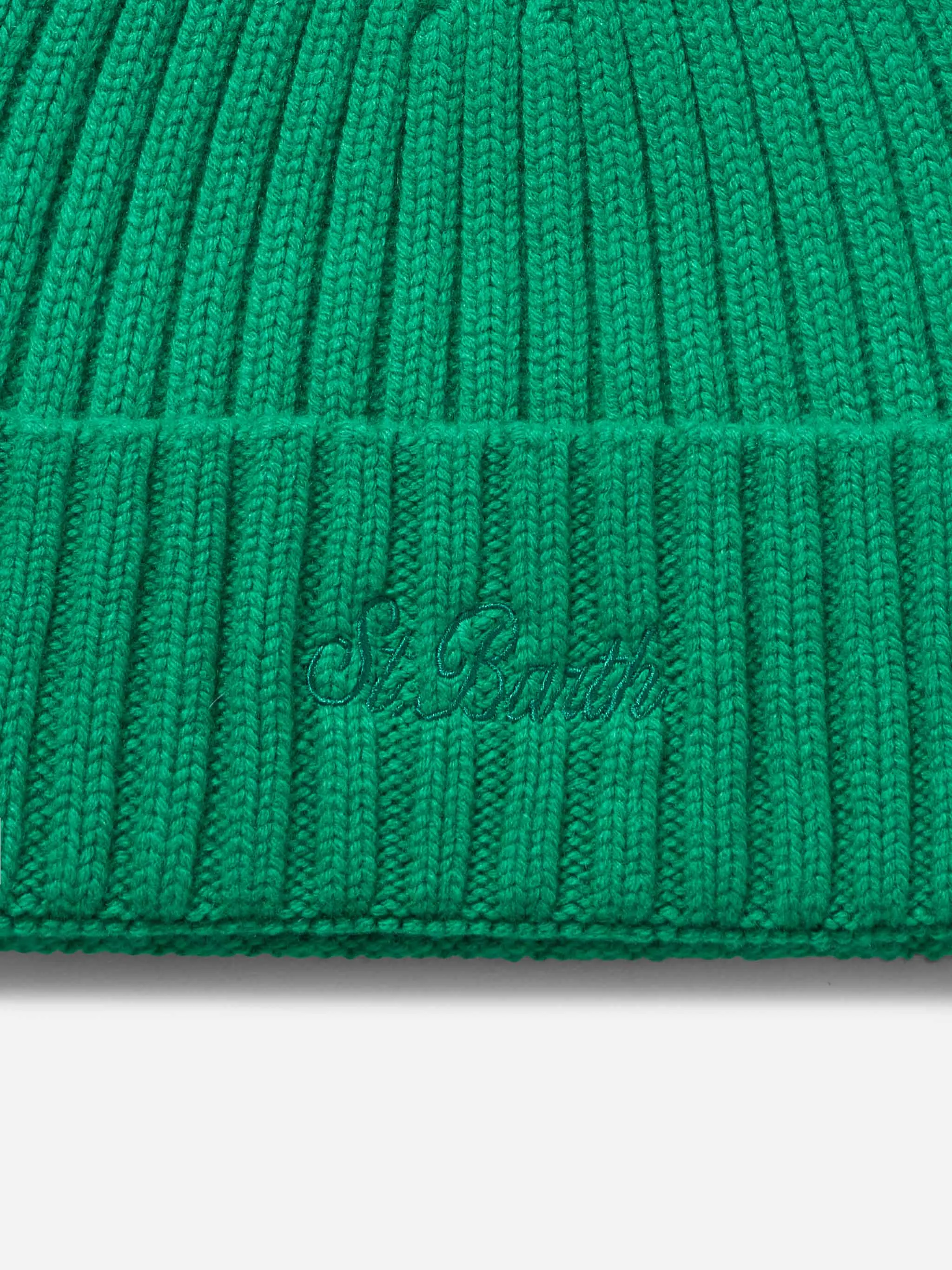 Man green cashmere blend hat Wengen