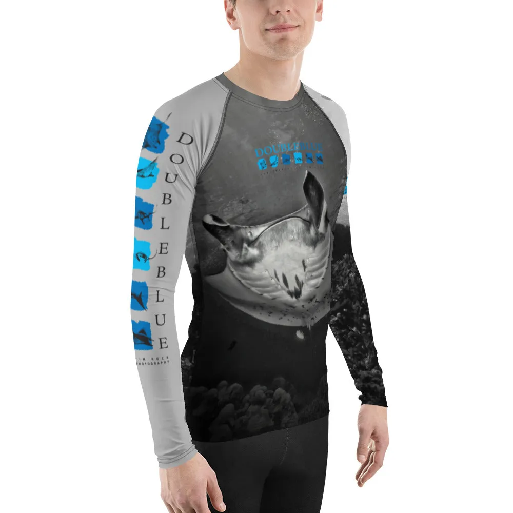 Manta Rays in Yap Doubleblue Men's Rash Guard