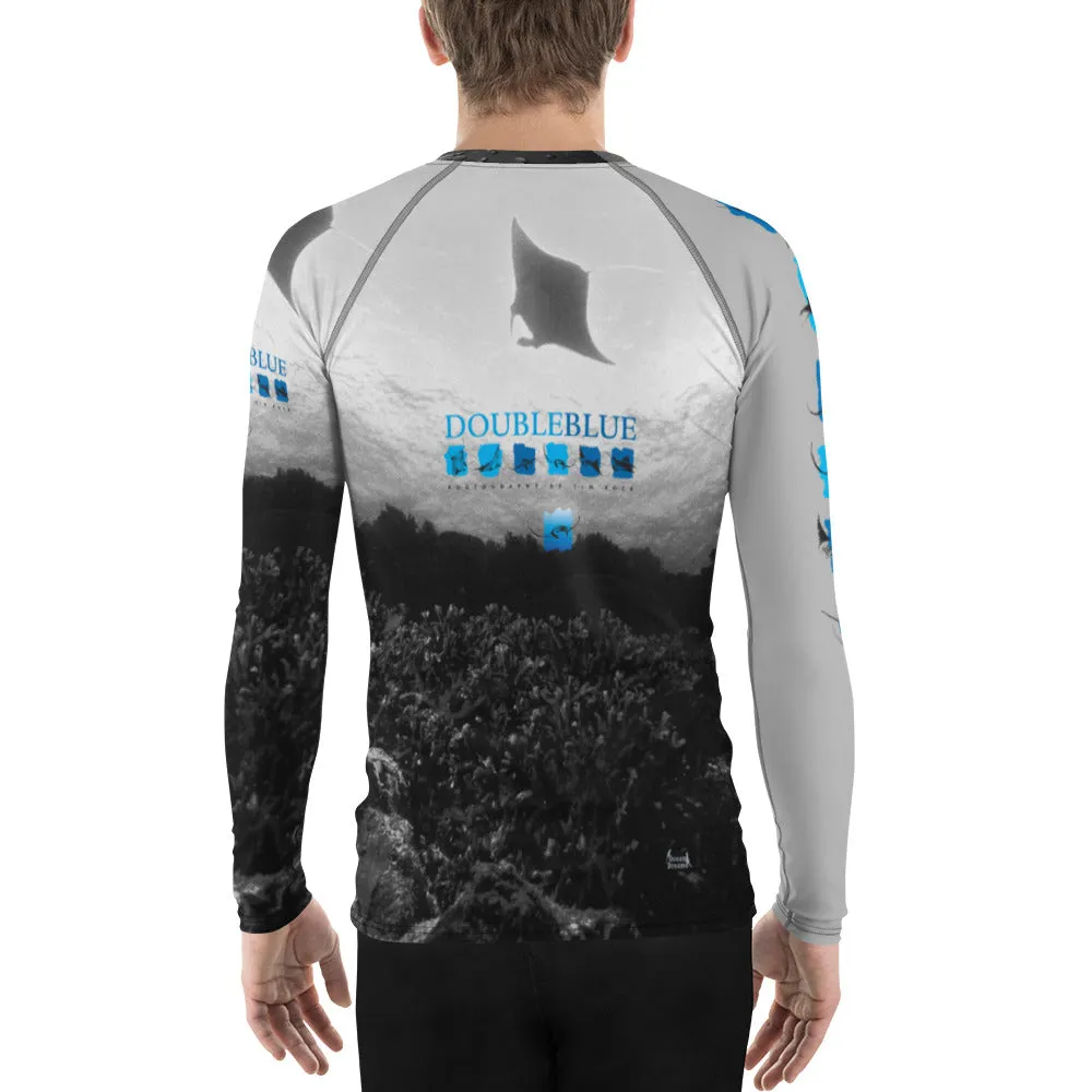 Manta Rays in Yap Doubleblue Men's Rash Guard