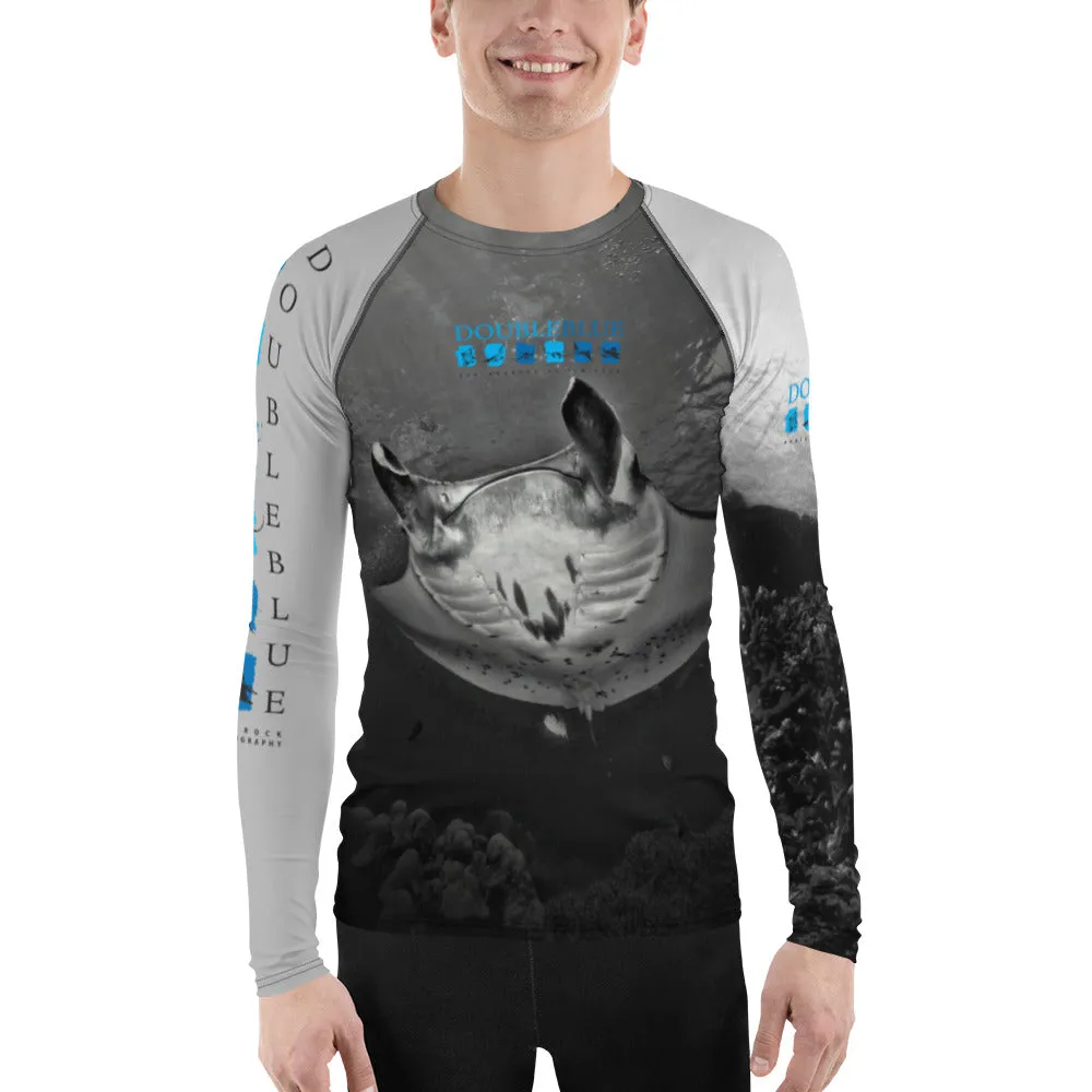 Manta Rays in Yap Doubleblue Men's Rash Guard