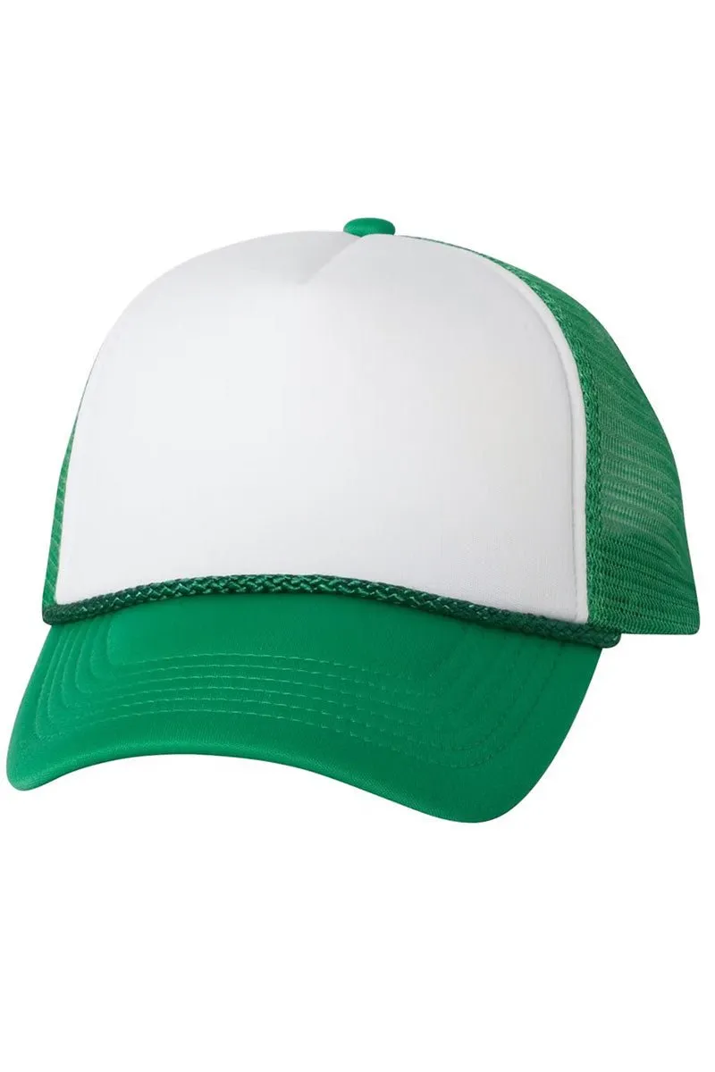 Mardi Gras Ribbon Foam Mesh Back Trucker Cap