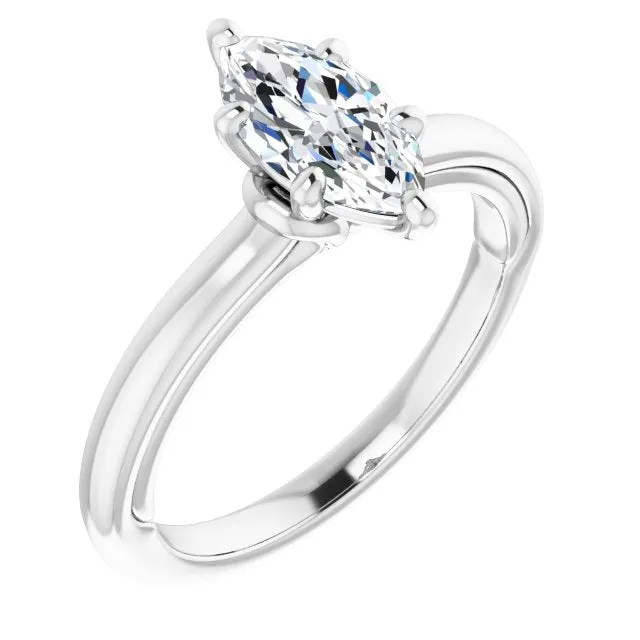 Marquise Diamond Solitaire Engagement Ring