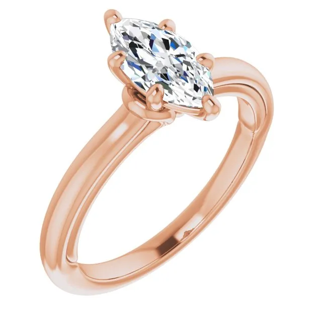 Marquise Diamond Solitaire Engagement Ring