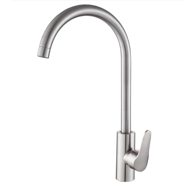 MaxTen Stainless Steel Swan Neck Kitchen Sink Faucet Tap - SC31-830
