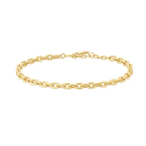 Medium Chain Link Bracelet in Gold Plated Sterling Silver