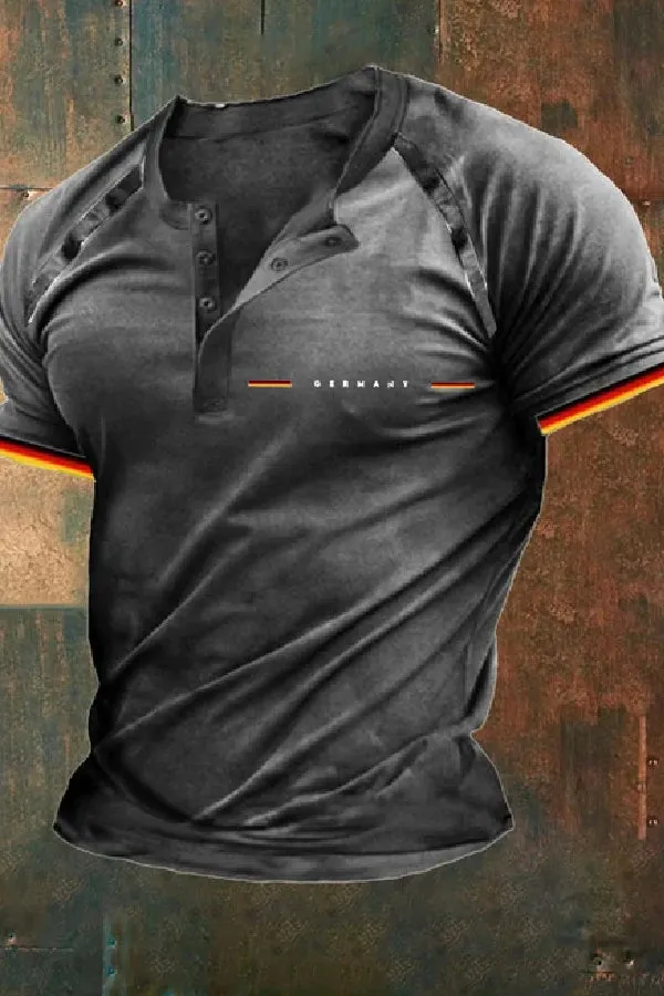 Men's Germany National Football Team Print Casual Top