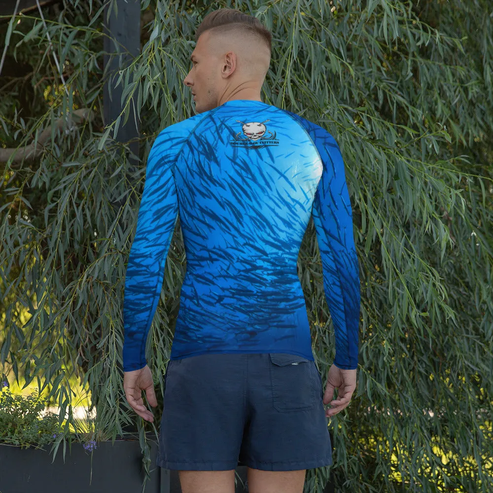 Men's Rash Guard Blue Fish Made in the USA
