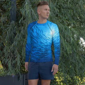 Men's Rash Guard Blue Fish Made in the USA