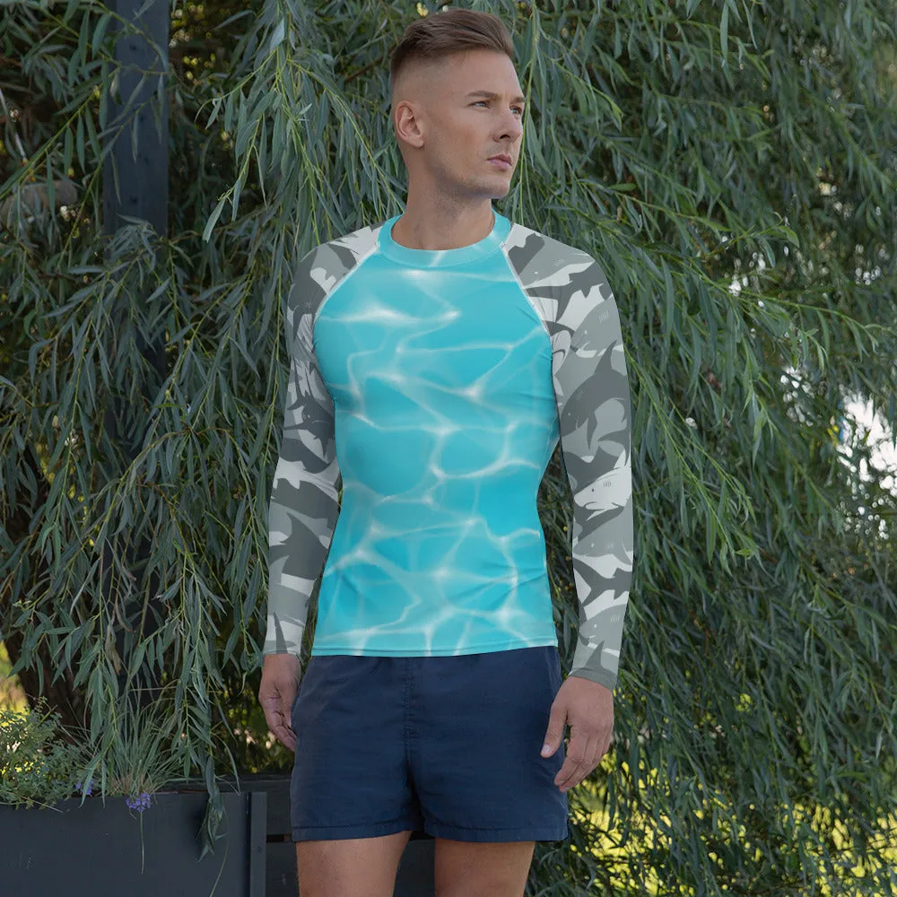 Men's Rash Guard shark sleeve Made in the USA