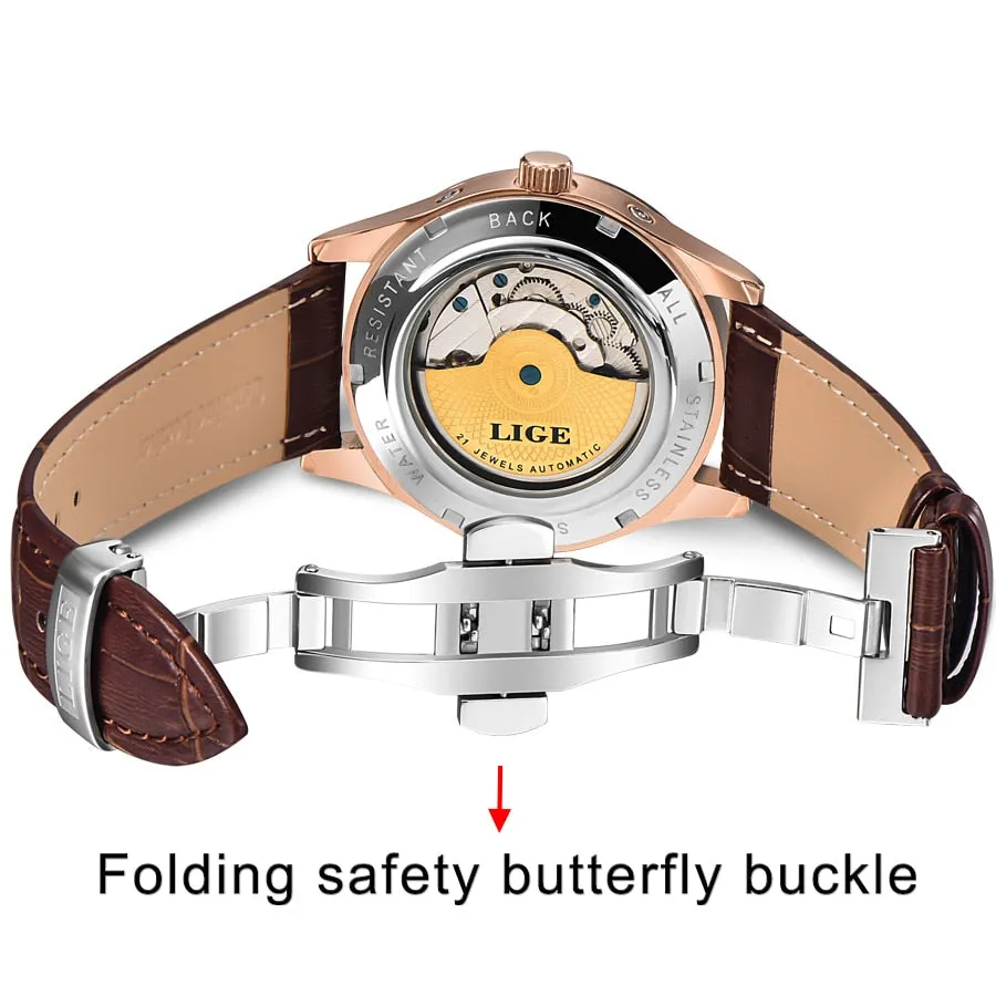 Men's Retro Style Leather Watch
