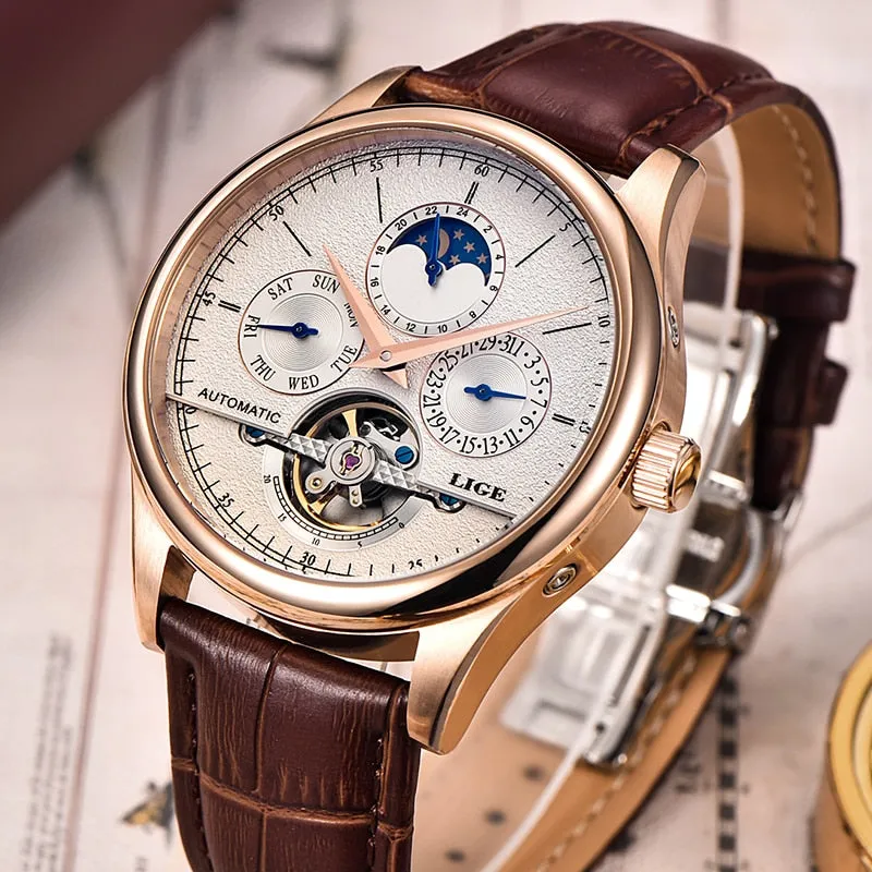 Men's Retro Style Leather Watch