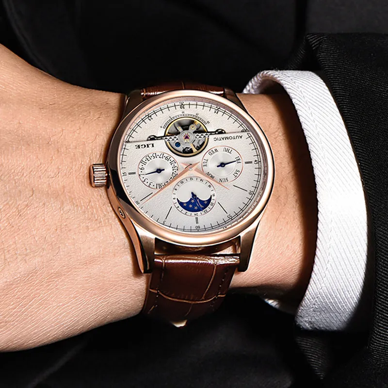 Men's Retro Style Leather Watch