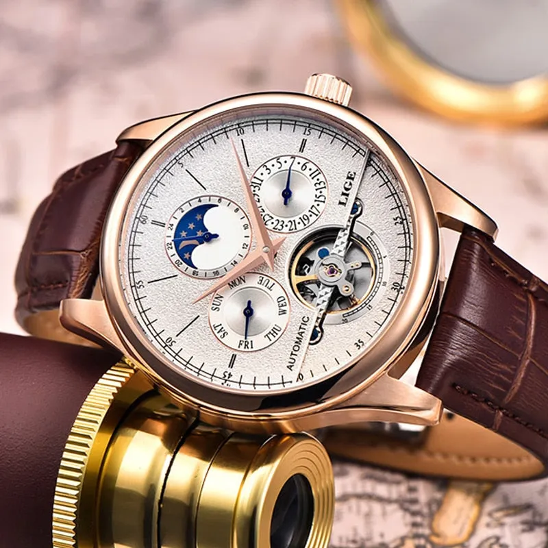Men's Retro Style Leather Watch