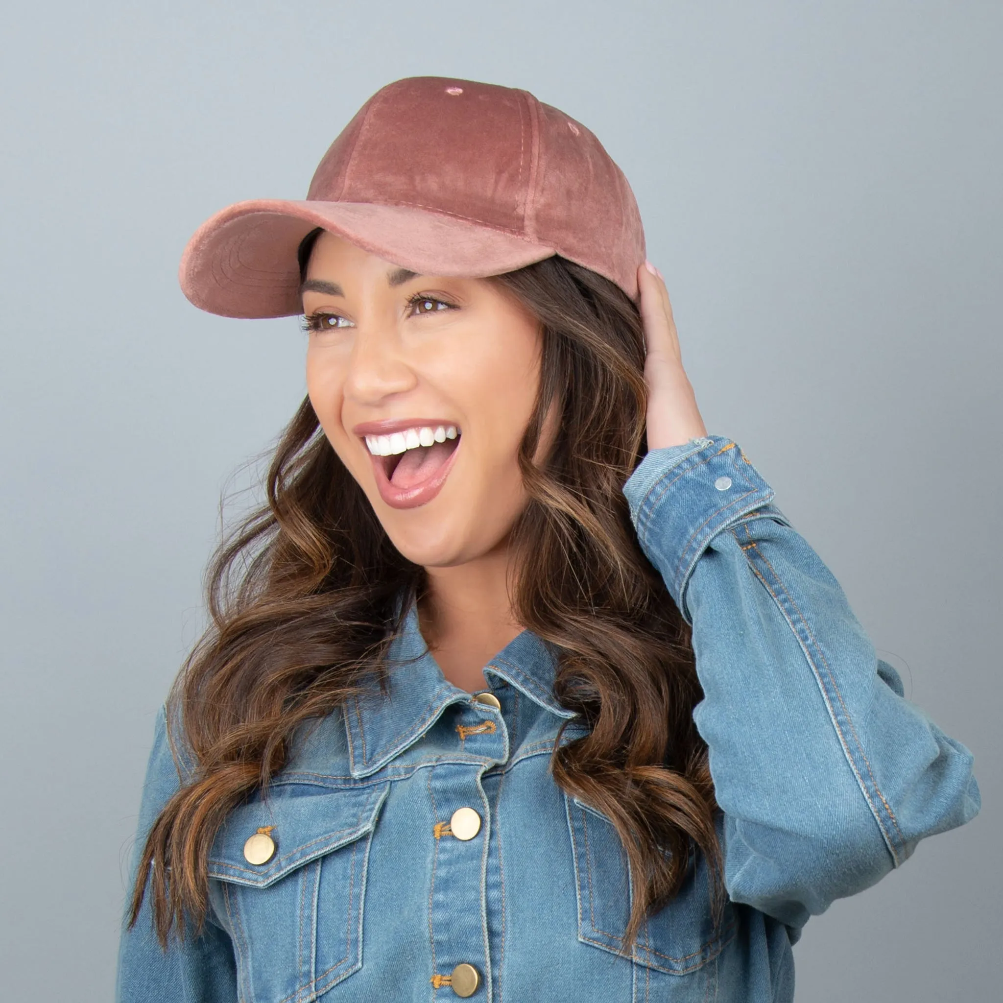 Meritt Velour Baseball Cap