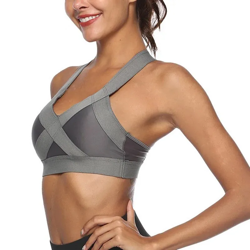 Mesh Openwork Push-Up Sports Bra