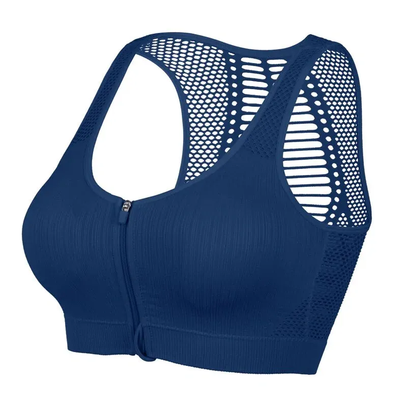 Mesh Openwork Push-Up Sports Bra