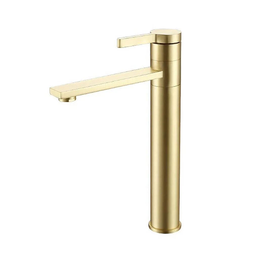 Metro Soho Vessel Bathroom Faucet - Single Hole - 13" Brass/Satin Brass