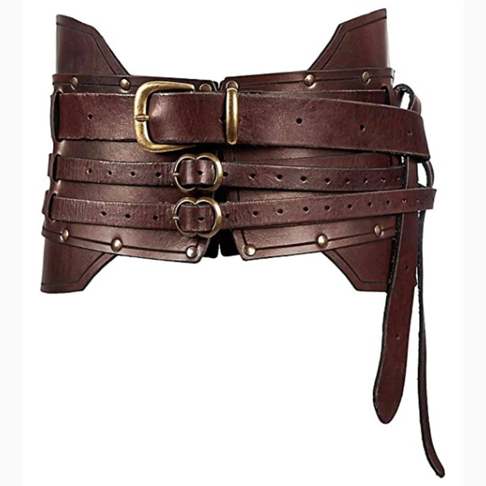 Middle Ages Vintage Wide Belt Men Knight Armors Medieval Viking Pirate Costume