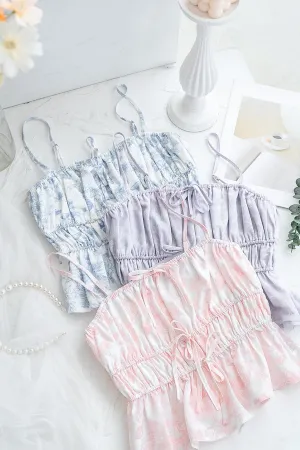 MIMI TOILE RIBBON RUCHED TOP BUNDLE