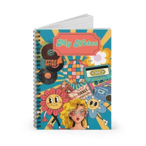 My Notes Retro Style Spiral Notebook - Ruled Line