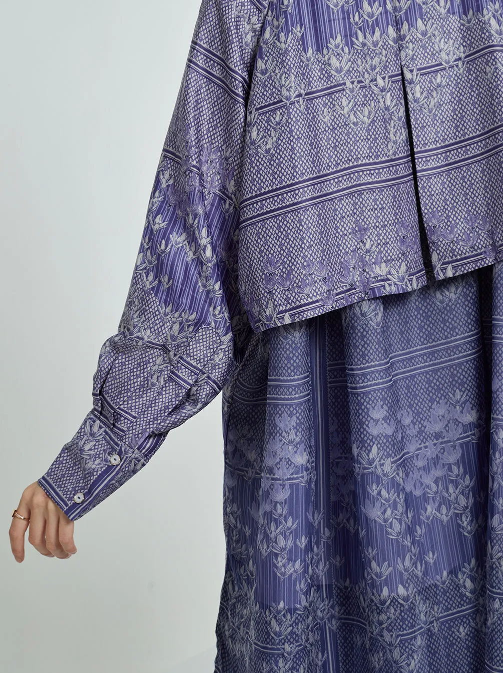 NIANA LAYERED TUNIC BLUE