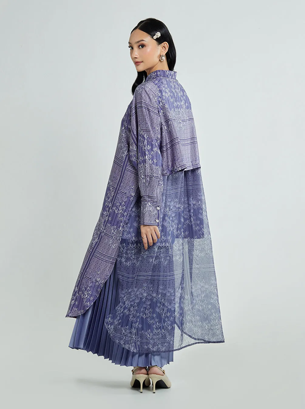 NIANA LAYERED TUNIC BLUE
