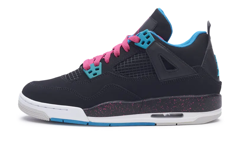 Nike Jordan 4 Retro Black Vivid Pink 2012 GS (487724-019) Youth Size 4Y-7Y
