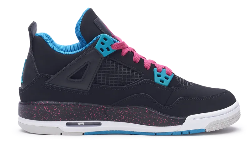 Nike Jordan 4 Retro Black Vivid Pink 2012 GS (487724-019) Youth Size 4Y-7Y