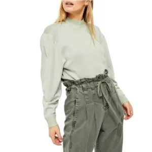 NWT Free People Starry Night Gray Metallic Silver Sparkle Sweater Sz. M
